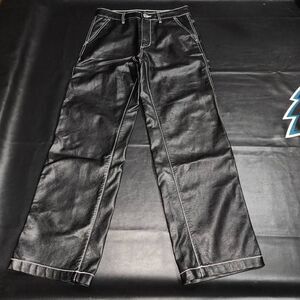 BDG Urban Outfitters Black Leila Faux Leather High‎ Rise Carpenter Pants 25
